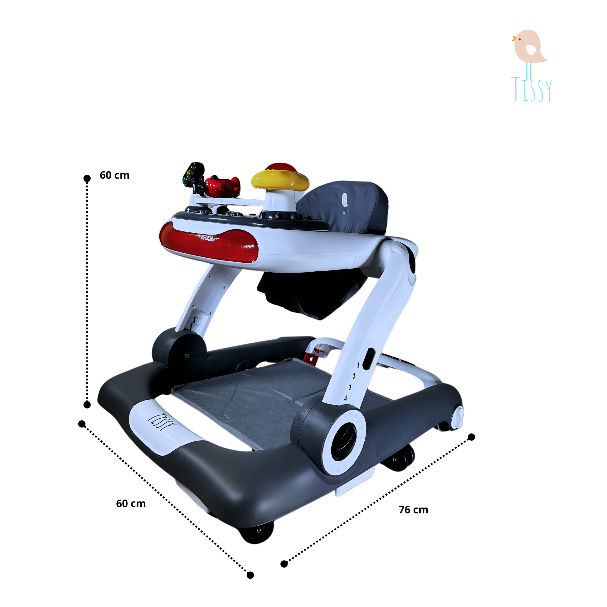 Tissy® Babywalker alles in 1 Grijs