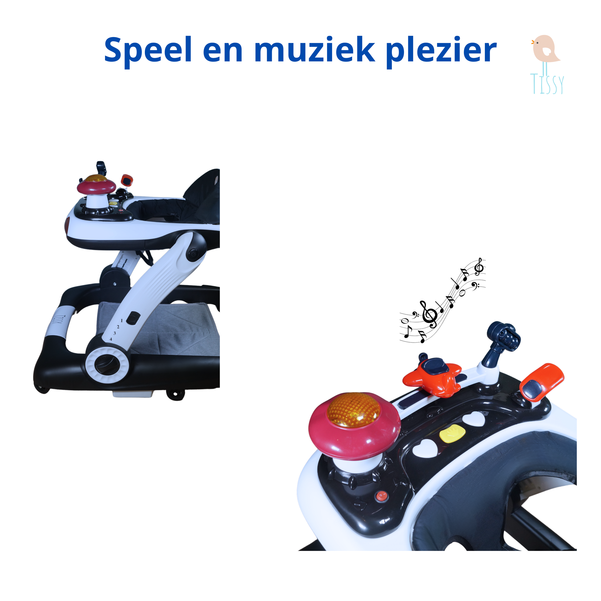 Tissy® Babywalker alles in 1 Zwart